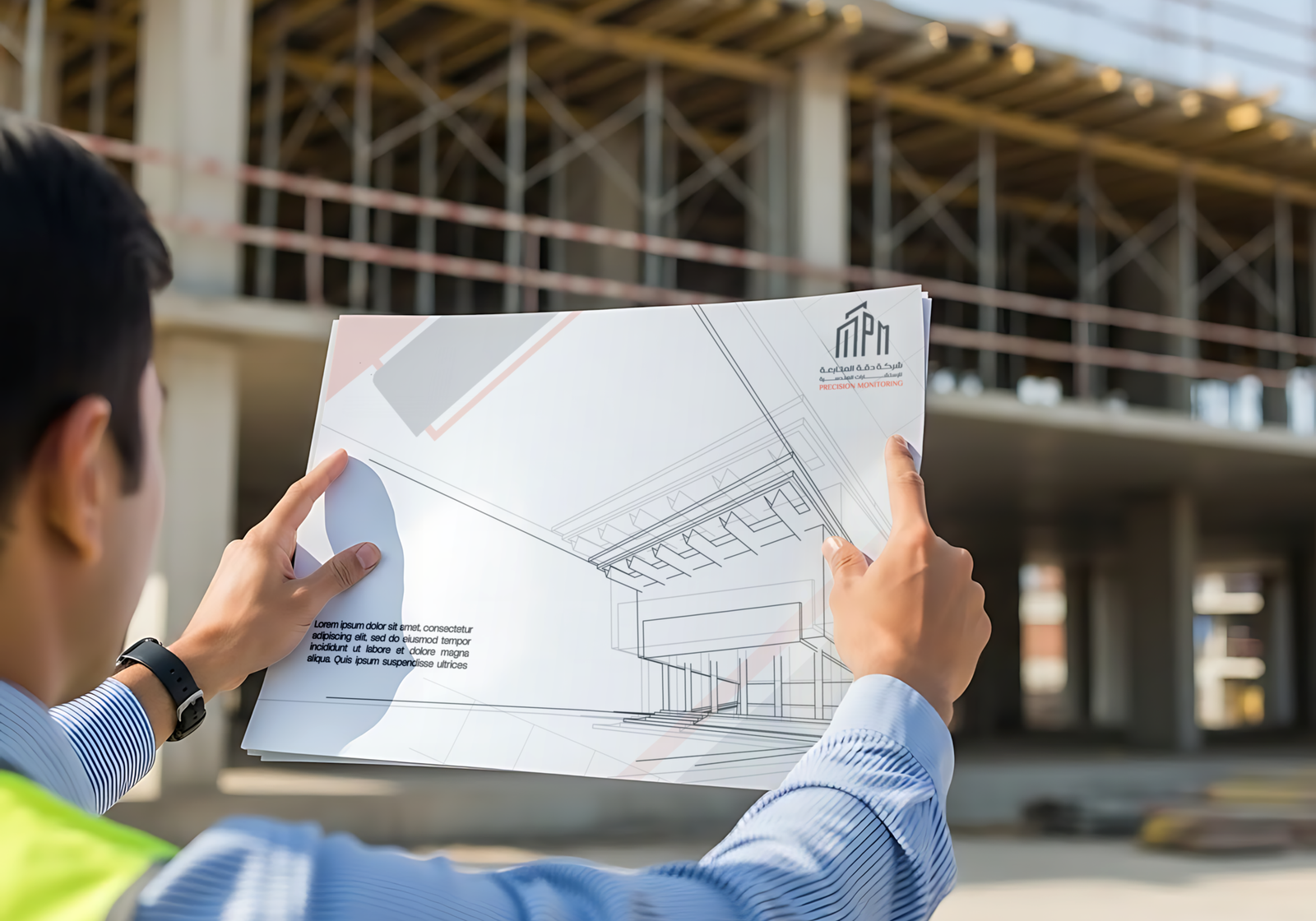عن <span style='color:#FD6032;'> دقة</span> المتابعة للاستشارات الهندسية